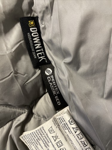 Kathmandu Women Puffer Hoodie Goosedown And Feather Jacket Size 6. Black/ Grey - Picture 10 of 17