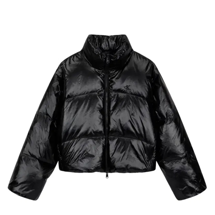 Calvin Klein Women's Cropped Glossy Quilted Puffer XS