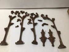 Vintage Ornate Oak Carved Wood Design Pieces Applique from Old Furniture