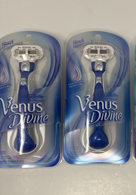 2x Gillette Venus Divine Blue Razor Handle + 2 Cartridges Shower storage  Sealed