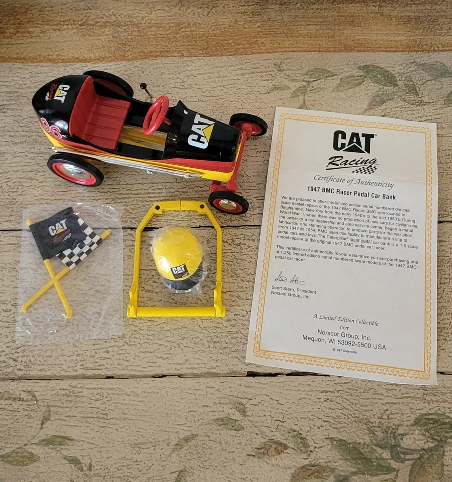 Caterpillar Replica Pedal Car Racer Diecast Bank Limited Edition 1 of 1,250  - Image 4 of 4