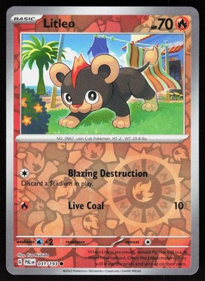 LITTLEO 031/193 COMMON PALDEA EVOLVED POKEMON REVERSE HOLO NM