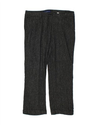 TRUSSARDI Womens High Waist Suit Trousers IT 48 XL W34 L27 Grey JO01