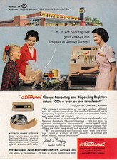 1959 National Cash Register: Sentry Foods Vintage Print Ad