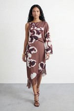 Warehouse Floral Midi Dress Womens Occasion Dresses