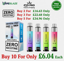 Crystal Pro CP 10K Prefilled Pod Kit 0mg l Rechargeable Vape Kit l Zero Nicotine