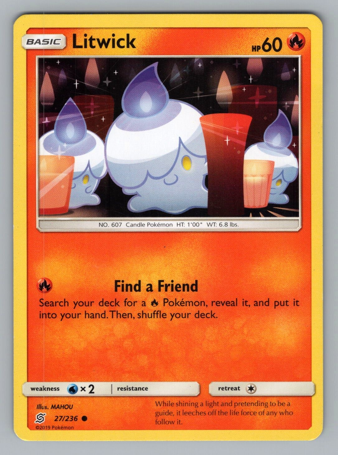 LITWICK 27/236 C UNIFIED MINDS POKEMON LP UNM 2019?.