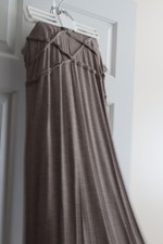 Max Studio Women’s Large Dress Beige Maxi Strapless