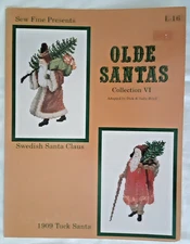 VTG Cross Stitch Pattern Book OLDE SANTA COLLECTION L-16 Sewing Craft Project H