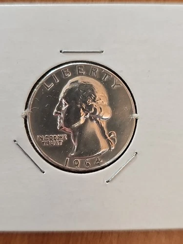 1964 D Washington Quarter 90% Silver US 25C Coin Denver Mint Business Strike