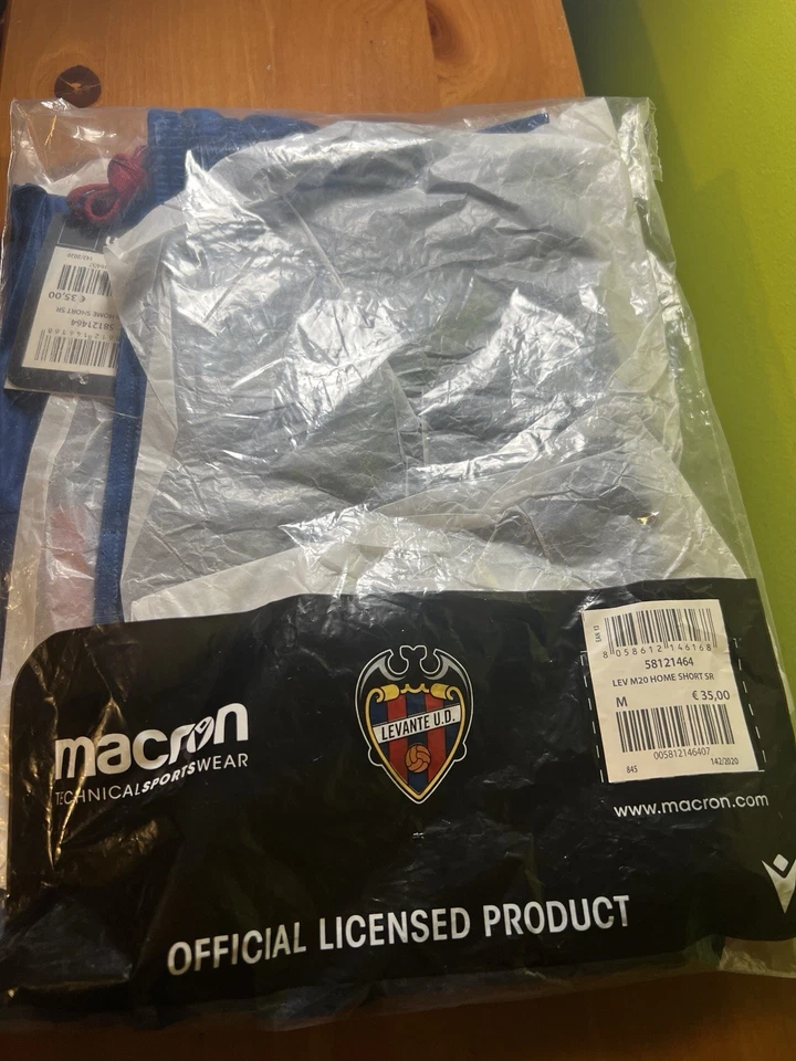Levante UD 2020/21 Home Shorts M • Macron • New w/Tags • La Liga Valencia - Image 2 of 4