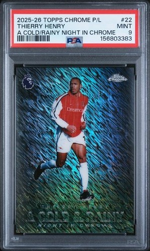 Thierry Henry #CRN-22 2026 Topps Chrome Premier League A Cold And Rainy Night card