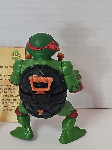 Vtg 1988 TMNT Raphael SOFT HEAD 100% COMPLETE + FILE CARD - GREAT COND Ninja Tur - Picture 4 of 19