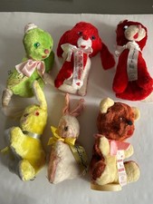 6 vintage Musical stuffed toys 1970's- STERLING/SMILE and others