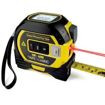 3-In-1 Laser Tape Measure 135Ft Laser Distance Meter with 16Ft Steel Measuring T