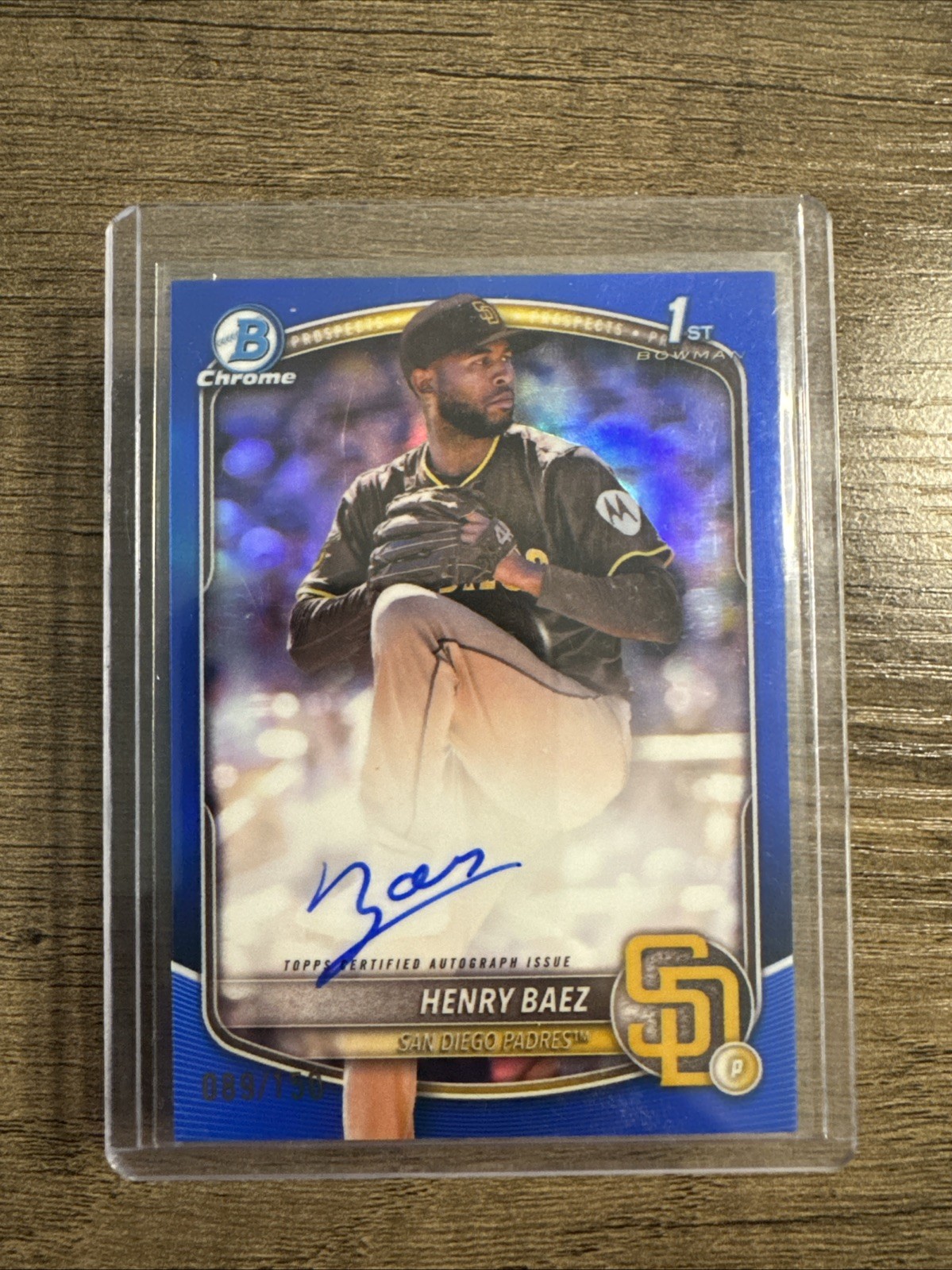 Henry Baez 2025 Bowman Chrome True Blue Refractor 1st Auto /150 #CPA-HBA