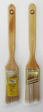 MBS 2pc Angled Paint Brush 1.5" Wide 100% Polyester all Paints Interior/Exterior