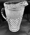 Vtg Anchor Hocking Glass Clear Wexford Pattern  64 oz Pitcher 9.5" Tall