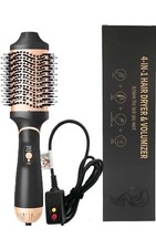 Hair Dryer Brush Hot Air 4-in-1 Styler Volumizer Straightener Curler Blow Dryer