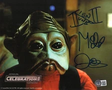 MIKE QUINN Signed Auto 8x10 Photo STAR WARS "NIEN NUNB" Official Pix Beckett BAS