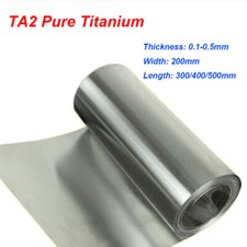 TA2 Pure Titanium Thin Sheet Strip Foil Plate Roll For DIY Thickness 0.1mm-0.5mm