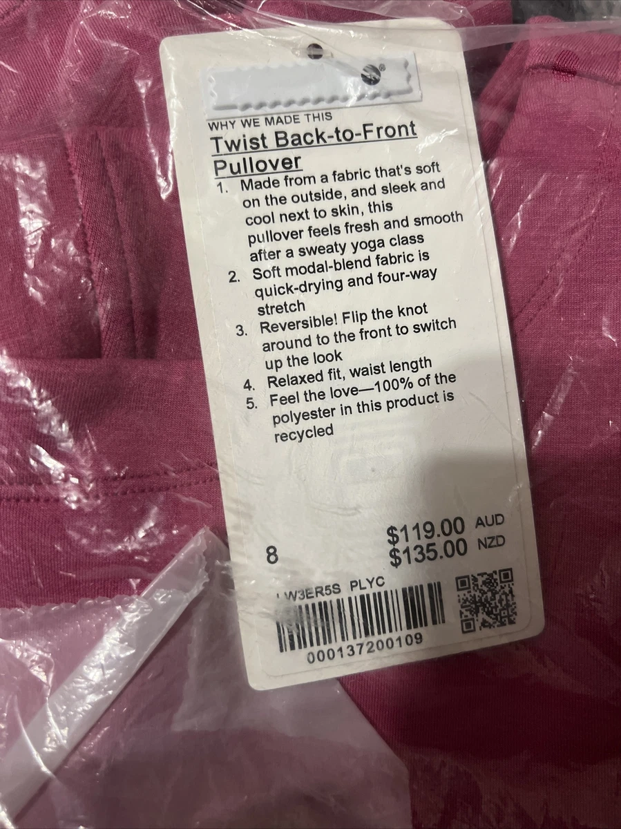 Lululemon twist back to front pullover sale