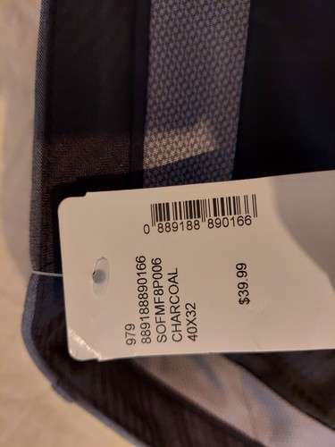 Mens New Saks Fifth Avenue Dress Pants 40x32 Gray Slack Chino Khaki Trouser - Picture 4 of 6