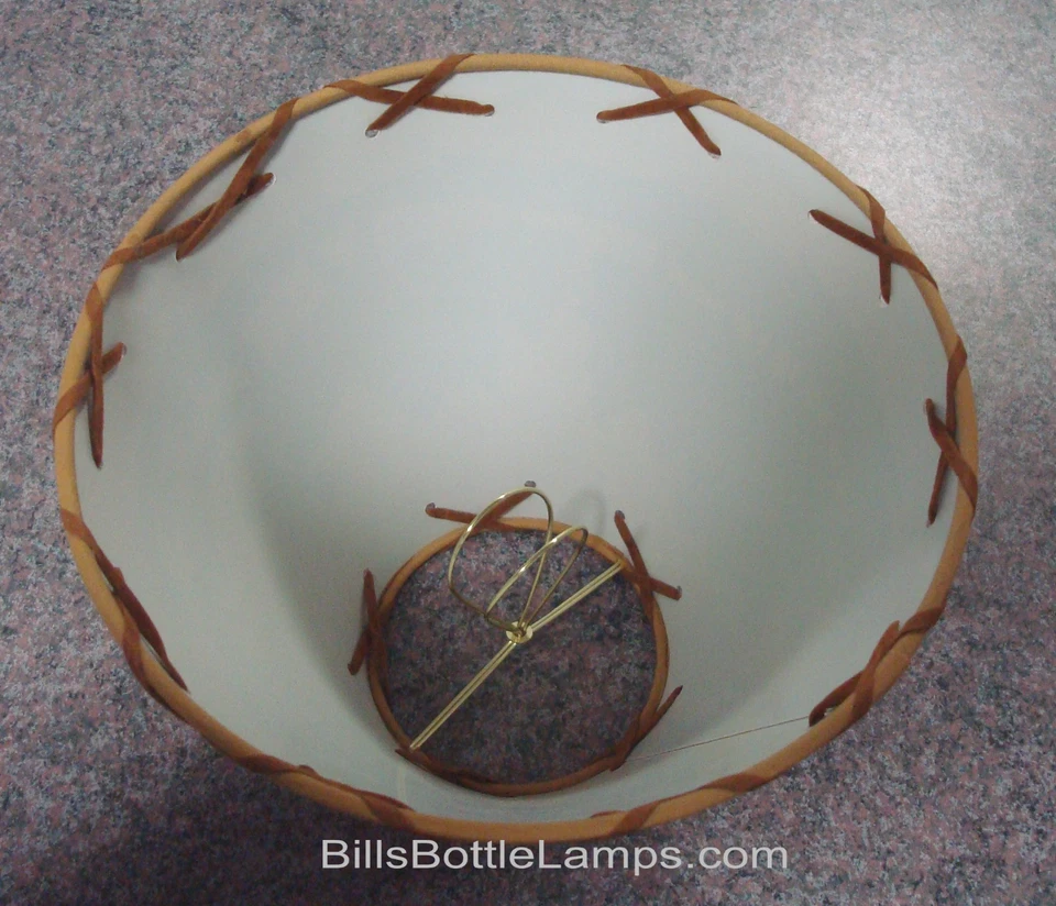 Lámpara de mesa de ciervo cabina cabaña lámpara sombra clip estilo bombilla 9" pulgadas cono con cordones Foto 3 de 4