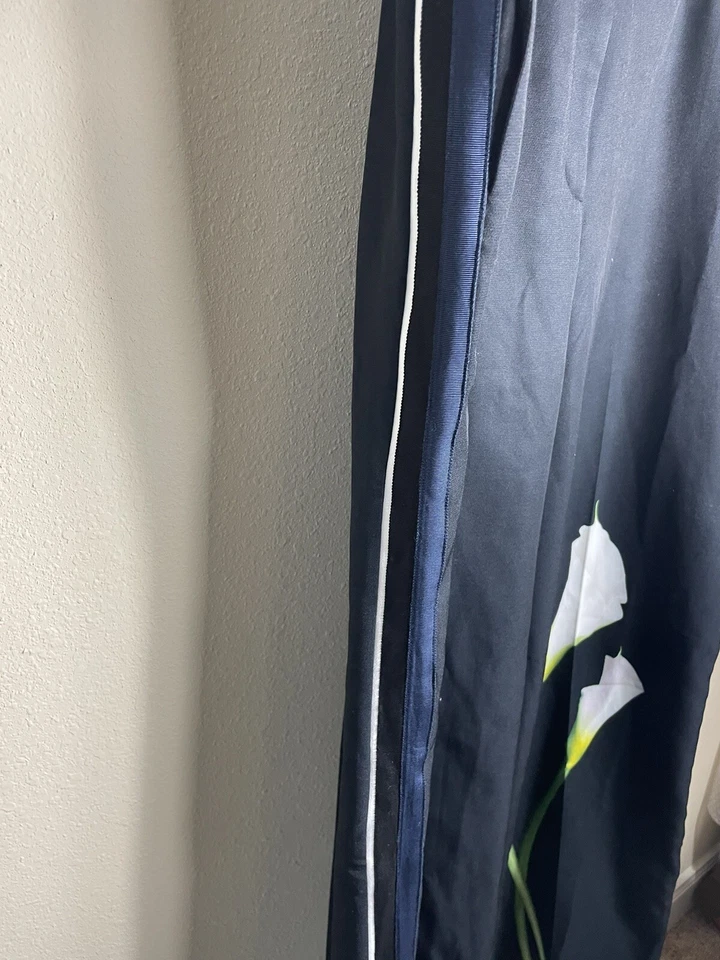 Victoria Beckham Black Calla Lily Wide Leg Pants Size 26 Womens *** Read The Des - Image 2 of 4