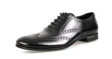 PRADA Leather Oxford Brogue Dress Shoes - 2EA118 - Black NEW -  US 10.5 EU 43,5
