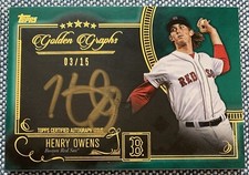 Henry OWENS 2016 Topps Five Star Golden Graphs AUTO #FSGG-HOW 3/15 NM Red Sox