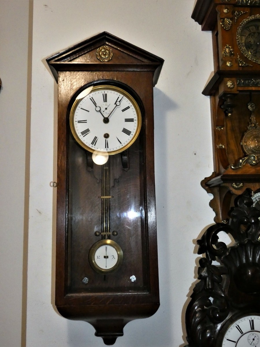 Gründerzeit Alte Wanduhren Regulatoren Gründerzeit Jugendstil Regulator,  Wanduhr Um 1900, Nussbaum, RSM