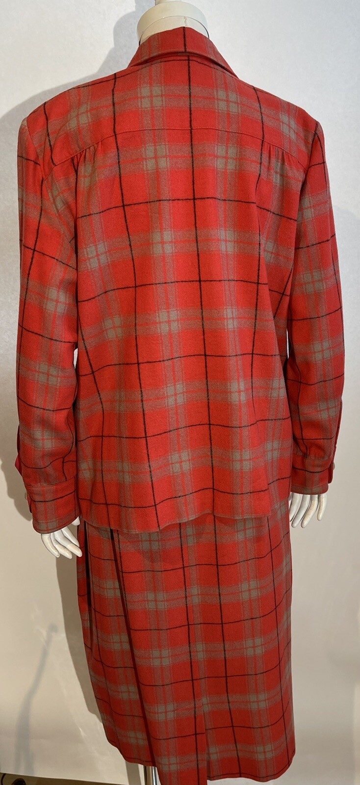 Koat Pattern 1950s 49’ers Kasual Koat Wool plaid Jacket & Skirt VO… - Gem