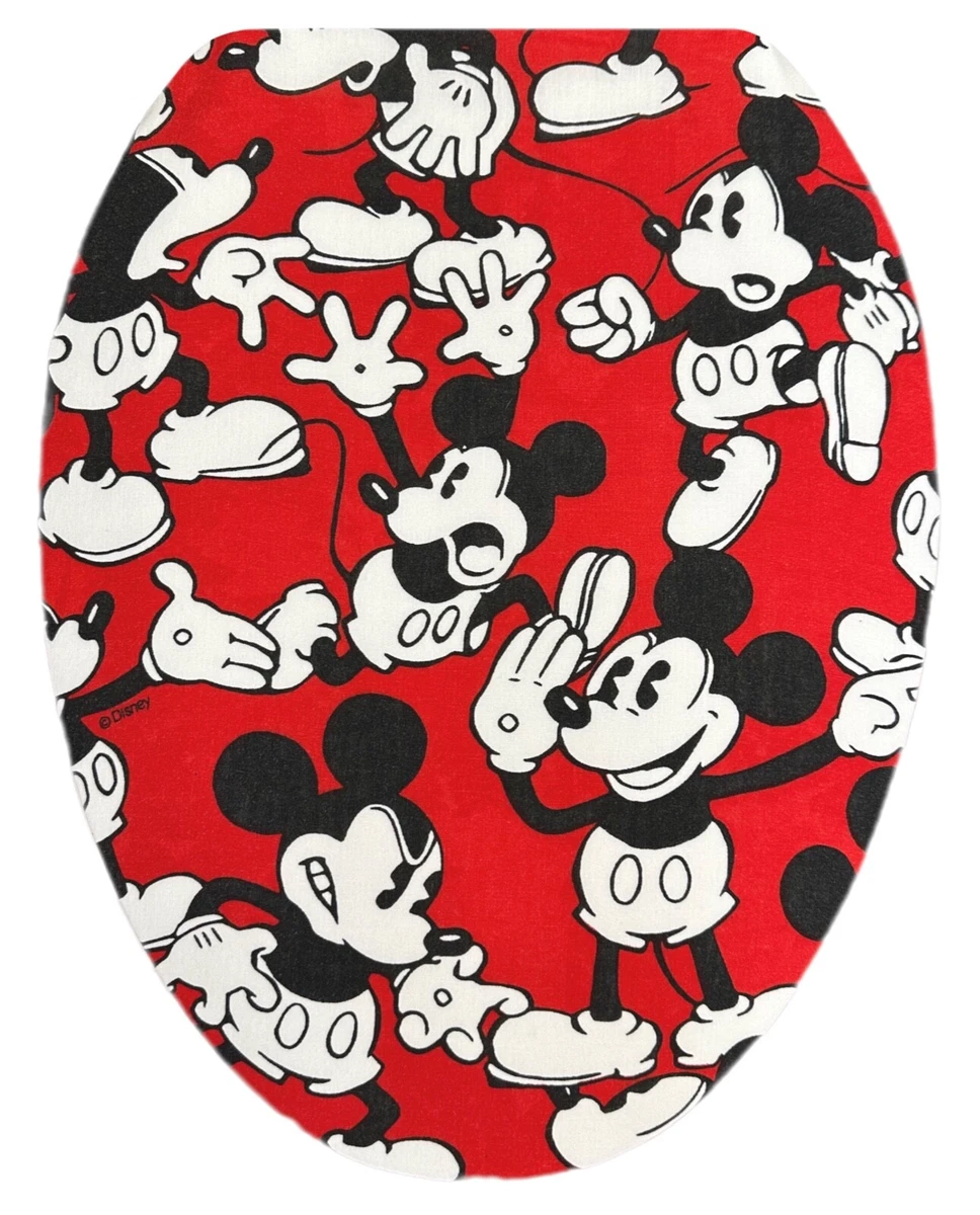 Red elongated sale toilet lid cover