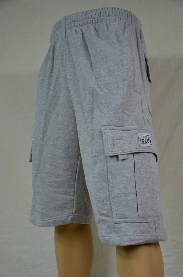 Nuevo con etiquetas Pantalones Cortos de Carga Pro Club Peso Pesado Polar Para Hombres Pantalones deportivos Bolsillo S-7XL Foto 4 de 4