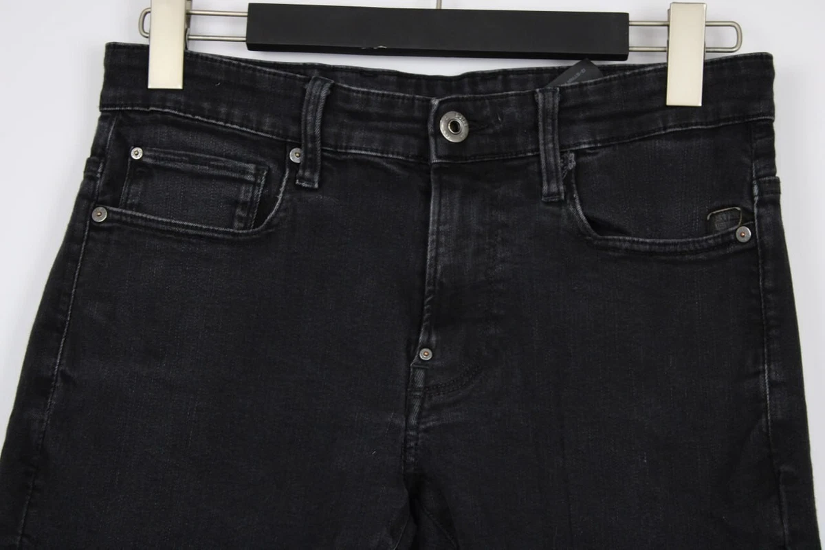 G-STAR RAW REVEND SKINNY Black Stretch Wash Denim Jeans Size W32 