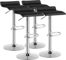Bar Stools Set of 4, Modern Swivel Contemporary Barstools with Adjustable Height