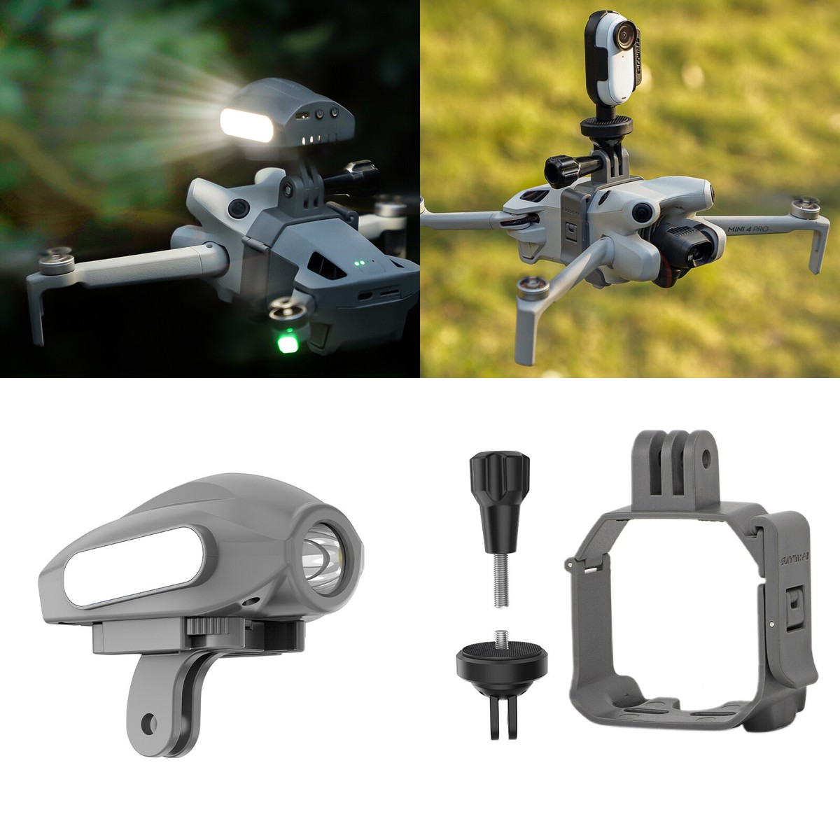 For DJI Mini Pro Drone Night Light Searchlight Fill Lamp Adapter