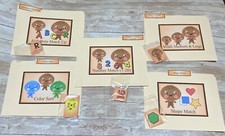 DIY- Gingerbread Man - 5 File Folder Set - Activity Set - Uncut