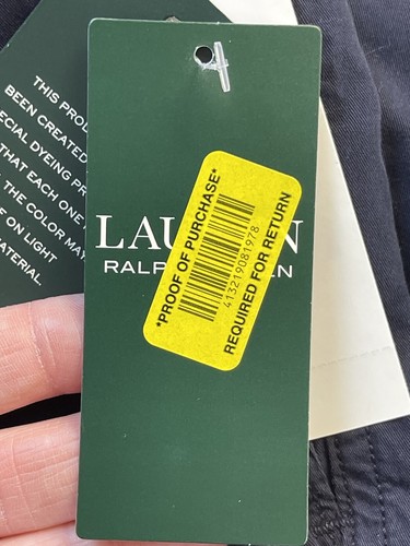 Lauren Ralph Lauren Cropped Wide Leg Pants Navy Size 12 NWT MSRP $89.50 - 第 13/23 張圖片