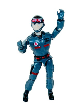 Gi Joe Lanard Gunner O Grady Gray pilot red goggles Vtg Action figure toy 1986