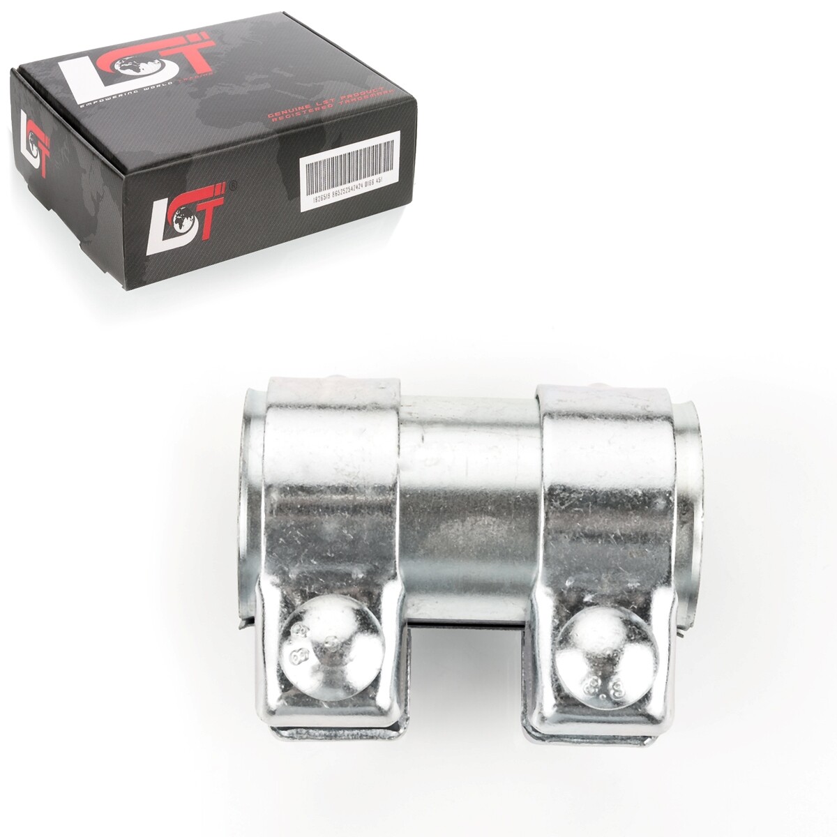 Pipe Double Clamp Exhaust System Ø 1 25/32x3 3/4in for VW Golf IV Polo 6R Fox