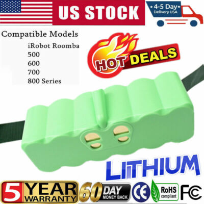 6400mAh Li-ion Battery For iRobot Roomba R3 500 545 560 655 760 880 700 800 Pet