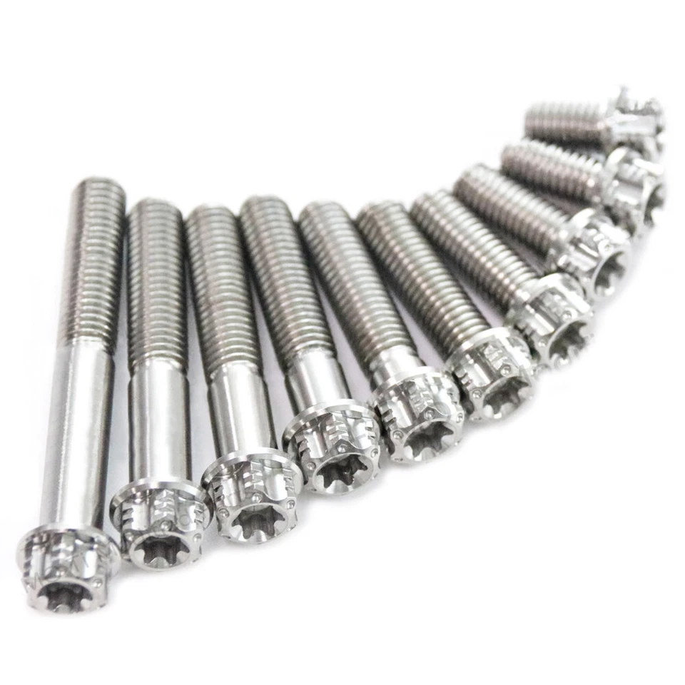 Tornillos de aleación de titanio M8x20 25 30 35 40 45 50 55 60 70 80 90 mm brida pernos de estrella Foto 3 de 4