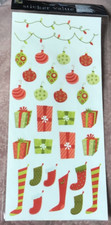 5 X 10" DIE CUTS WITH A VIEW STICKER SHEET: CHRISTMAS ORNAMENTS  STOCKINGS
