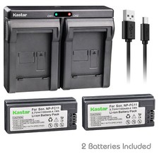 NP-FC11 Battery Dual Charger for Sony Cyber-shot DSC-F77 DSC-F77E DSC-F77A
