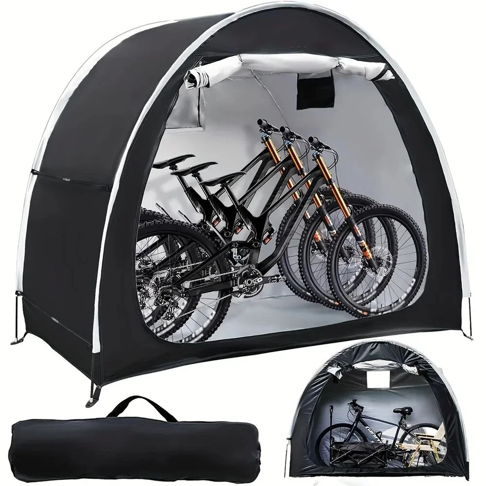 Storage Tent Shed Outdoor Waterproof Bicycle Covers Shelter for Bikes Lawn Mower - Image 2 of 4