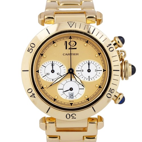 CARTIER Pasha 42MM W31072M7 beige Dial Automatic Men display picture 3
