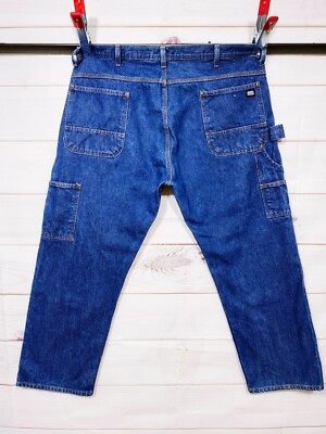 【KOOLOSET】Vintage Carpenter Double Knee Denim Vintage Key Double Knee Carpenter Mens Denim Jeans Size