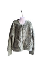 All in Motion Girls' Size XL 14 Fleece Quilted Full Zip Green Jacket